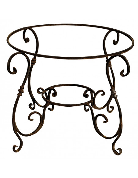 Base tavolo in ferro pieno rotonda L107xPR107xH74 cm
