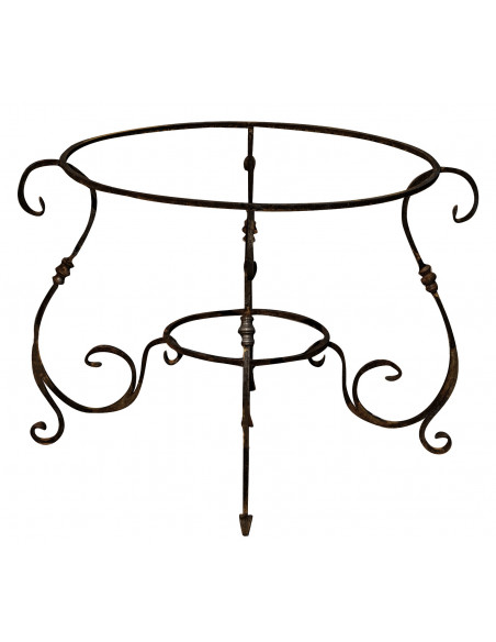 Base tavolo in ferro pieno rotonda L107xPR107xH74 cm