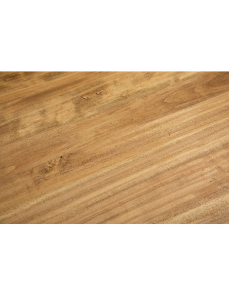 Tavolo allungabile in legno massello di tiglio struttura grigio anticato piano finitura naturale L90xPR90xH80 cm. Made in Italy