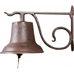 Campana a muro in ghisa L49xPR30xH33 cm finitura ruggine anticata