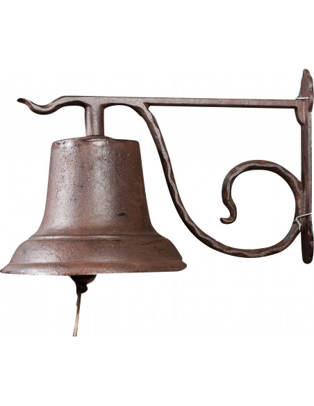 Campana a muro in ghisa L49xPR30xH33 cm finitura ruggine anticata