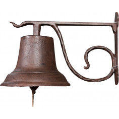 Campana a muro in ghisa L49xPR30xH33 cm finitura ruggine anticata 2