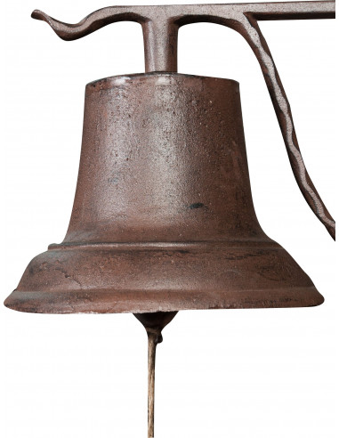 Campana a muro in ghisa L49xPR30xH33 cm finitura ruggine anticata Campana a muro in ghisa L49xPR30xH33 cm finitura ruggine anticata