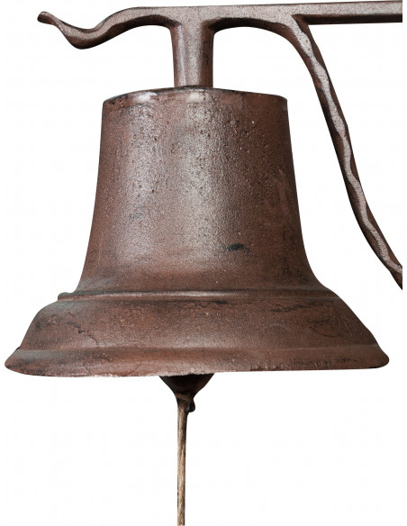 Campana a muro in ghisa L49xPR30xH33 cm finitura ruggine anticata