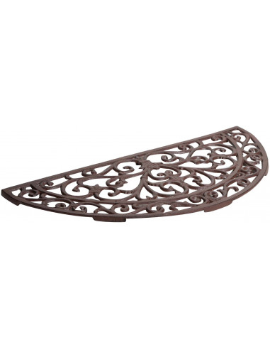 Zerbino in ghisa finitura ruggine anticata L68,5xPR32xH1,5 cm