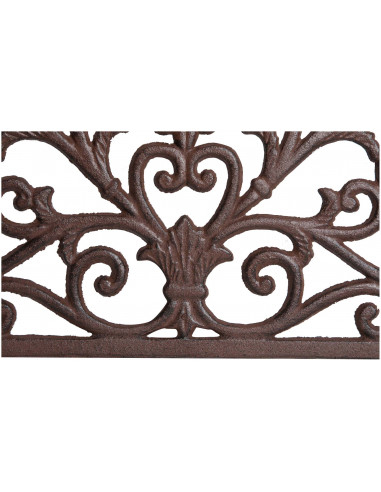 Zerbino in ghisa finitura ruggine anticata L68,5xPR32xH1,5 cm Zerbino in ghisa finitura ruggine anticata L68,5xPR32xH1,5 cm