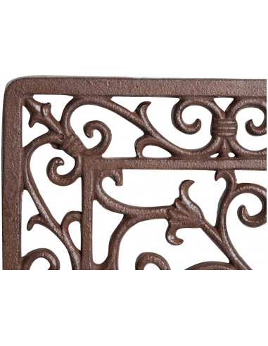 Zerbino in ghisa finitura ruggine anticata L58xPR34xH1,5 cm Zerbino in ghisa finitura ruggine anticata L58xPR34xH1,5 cm