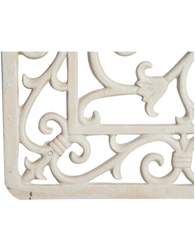 Capacho em ferro fundido com acabamento branco antigo L58xDP34xA1,5 cm Capacho em ferro fundido com acabamento branco antigo L58xDP34xA1,5 cm