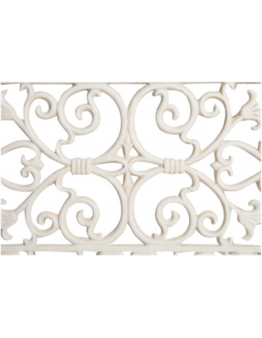 Capacho em ferro fundido com acabamento branco antigo L58xDP34xA1,5 cm Capacho em ferro fundido com acabamento branco antigo L58xDP34xA1,5 cm