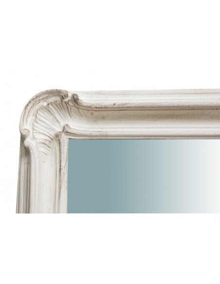 Espelho de parede vertical/horizontal em acabamento anti -branco de madeira feito na Itália L64XPR5XH89 CM 