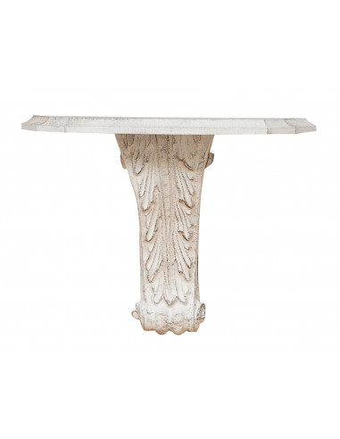 MENSOLA A MURO IN LEGNO FINITURA BIANCO ANTICATO L30XPR15XH23 CM MENSOLA A MURO IN LEGNO FINITURA BIANCO ANTICATO L30XPR15XH23 CM