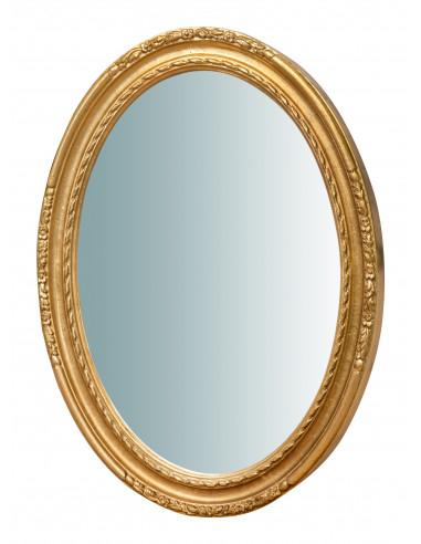 SPECCHIERA DA PARETE VERTICALE/ORIZZZONTALE EM LEGNO FINISHING FOGLIA ORO ANTICAL L62XPR4,4XH81 CM. MADE EM ITÁLIA