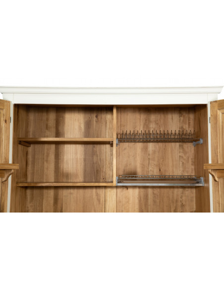 CUISINA CREDIT EM LEGNO MASSELLO DI TIGLIO FINITURA BIANCA ANTICAL L130XPR60XH115 CM. MADE EM ITÁLIA