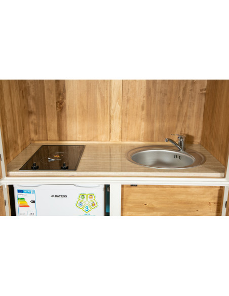 CUISINA CREDIT EM LEGNO MASSELLO DI TIGLIO FINITURA BIANCA ANTICAL L130XPR60XH115 CM. MADE EM ITÁLIA