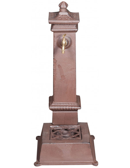Fontana in ghisa finitura ruggine anticata L37xPR30xH77 cm