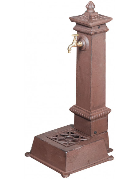 Fontana in ghisa finitura ruggine anticata L37xPR30xH77 cm