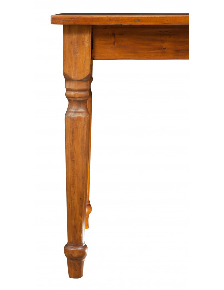 Tavolo Country  in legno massello di tiglio finitura noce 70x70x78 cm. Made in Italy