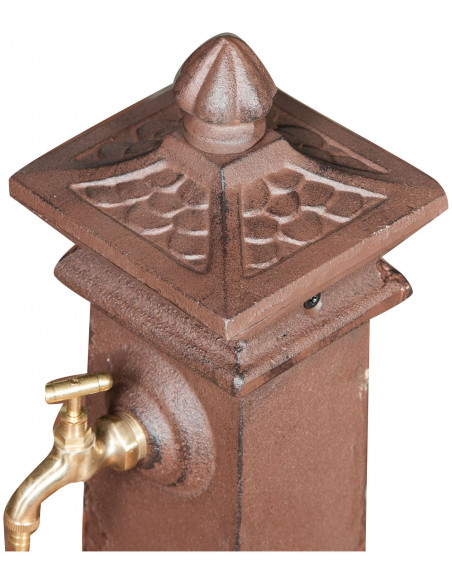 Fontana in ghisa finitura ruggine anticata L37xPR30xH77 cm