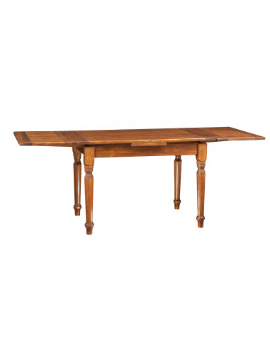 País mesa extensível em madeira maciça telha acabamento noz 120x80x80 cm. Feito em Itália País mesa extensível em madeira maciça telha acabamento noz 120x80x80 cm. Feito em Itália