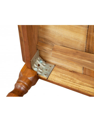 País mesa extensível em madeira maciça telha acabamento noz 120x80x80 cm. Feito em Itália País mesa extensível em madeira maciça telha acabamento noz 120x80x80 cm. Feito em Itália