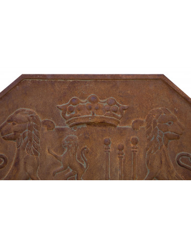 PIASTRA DA CAMINO IN FUSIONE DI GHISA L88XPR3XH64 CM RUGGINE AL NATURALE PIASTRA DA CAMINO IN FUSIONE DI GHISA L88XPR3XH64 CM RUGGINE AL NATURALE