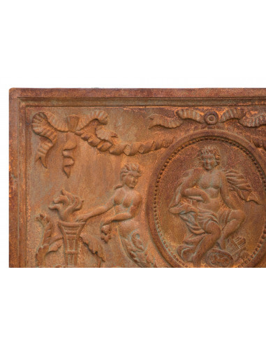 PIASTRA DA CAMINO IN FUSIONE DI GHISA L82XPR3XH65 CM RUGGINE AL NATURALE PIASTRA DA CAMINO IN FUSIONE DI GHISA L82XPR3XH65 CM RUGGINE AL NATURALE