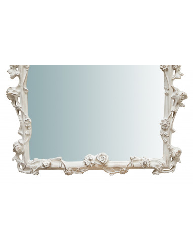 SPECCHIERA DA PARETE IN LEGNO FINITURA FOGLIA BIANCO ANTICATO L59XPR6XH98 CM. MADE IN ITALY SPECCHIERA DA PARETE IN LEGNO FINITURA FOGLIA BIANCO ANTICATO L59XPR6XH98 CM. MADE IN ITALY