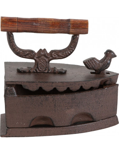 Ferro da stiro in ghisa finitura ruggine anticata L10xPR18xH18 cm Ferro da stiro in ghisa finitura ruggine anticata L10xPR18xH18 cm