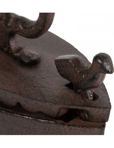 Ferro da stiro in ghisa finitura ruggine anticata L10xPR18xH18 cm Ferro da stiro in ghisa finitura ruggine anticata L10xPR18xH18 cm