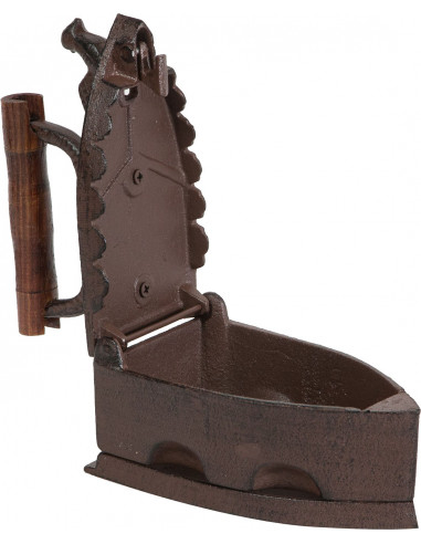 Ferro da stiro in ghisa finitura ruggine anticata L10xPR18xH18 cm Ferro da stiro in ghisa finitura ruggine anticata L10xPR18xH18 cm