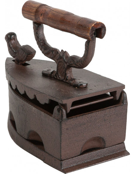 Plancha de chimenea de hierro fundido acabado con efecto óxido