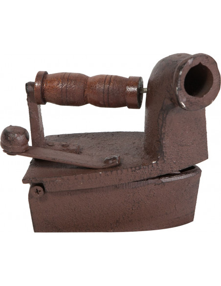 Plancha de chimenea de hierro fundido acabado con efecto óxido