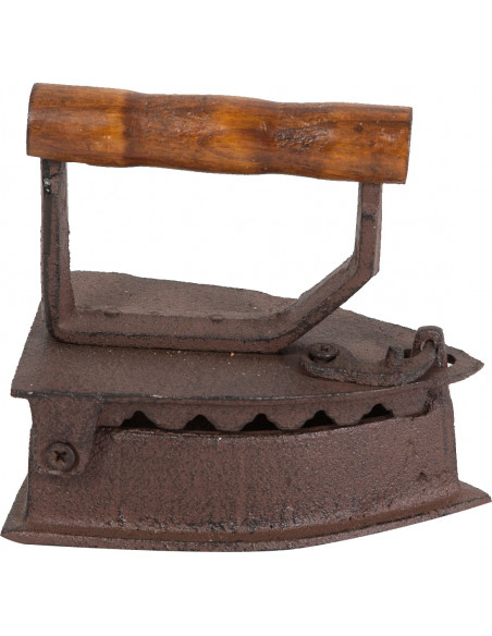 Ferro da stiro in ghisa finitura ruggine anticata L14,5xPR9xH13 cm