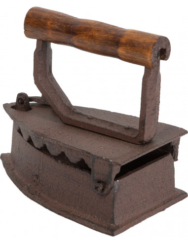 Ferro da stiro in ghisa finitura ruggine anticata L14,5xPR9xH13 cm Ferro da stiro in ghisa finitura ruggine anticata L14,5xPR9xH13 cm