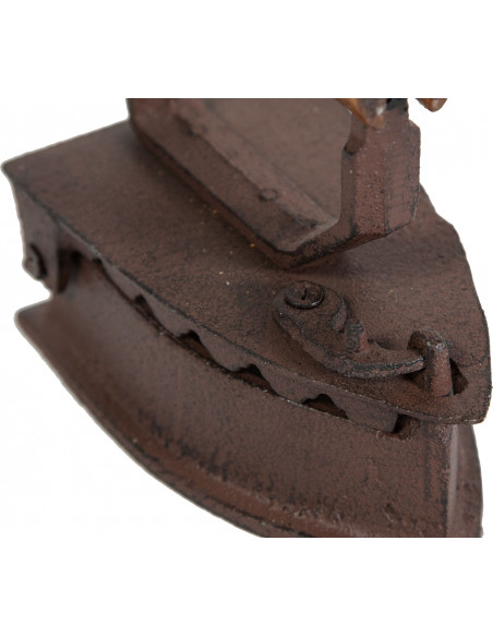 Ferro da stiro in ghisa finitura ruggine anticata L14,5xPR9xH13 cm