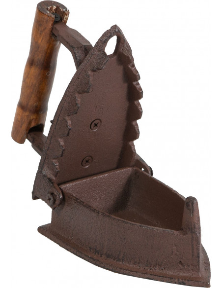 Ferro da stiro in ghisa finitura ruggine anticata L14,5xPR9xH13 cm