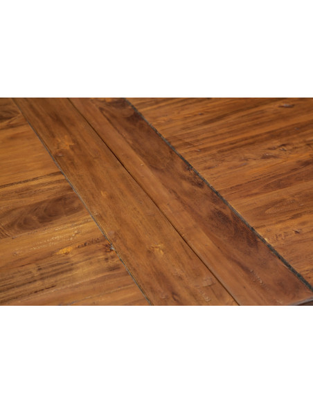 Tavolo allungabile  in legno massello di tiglio noce. Particolare delle allunghe. By Biscottini