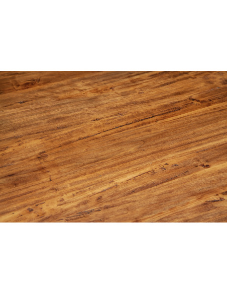 Tavolo scrittoio Country in legno massello di tiglio finitura noce 120x80x80 cm. Made in Italy
