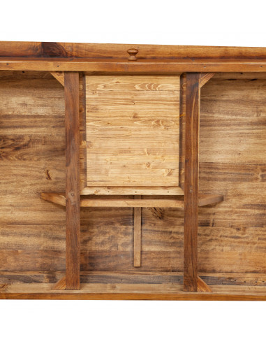 Tavolo scrittoio Country in legno massello di tiglio finitura noce 120x80x80 cm. Made in Italy Tavolo scrittoio Country in legno massello di tiglio finitura noce 120x80x80 cm. Made in Italy