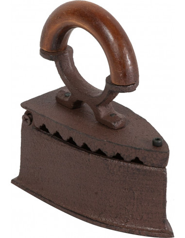 Ferro da stiro in ghisa finitura ruggine anticata L13,8xPR6,3xH15,5 cm Ferro da stiro in ghisa finitura ruggine anticata L13,8xPR6,3xH15,5 cm