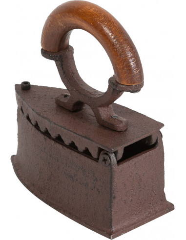 Ferro da stiro in ghisa finitura ruggine anticata L13,8xPR6,3xH15,5 cm Ferro da stiro in ghisa finitura ruggine anticata L13,8xPR6,3xH15,5 cm