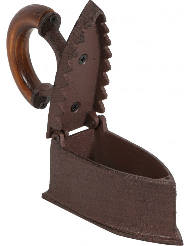 Ferro da stiro in ghisa finitura ruggine anticata L13,8xPR6,3xH15,5 cm Ferro da stiro in ghisa finitura ruggine anticata L13,8xPR6,3xH15,5 cm