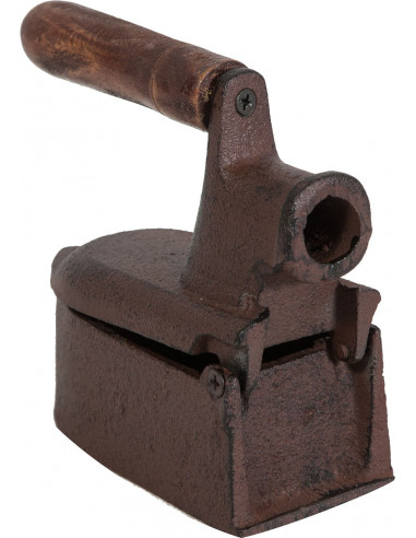 Ferro da stiro in ghisa finitura ruggine anticata L14xPR6,5xH13,5 cm Ferro da stiro in ghisa finitura ruggine anticata L14xPR6,5xH13,5 cm