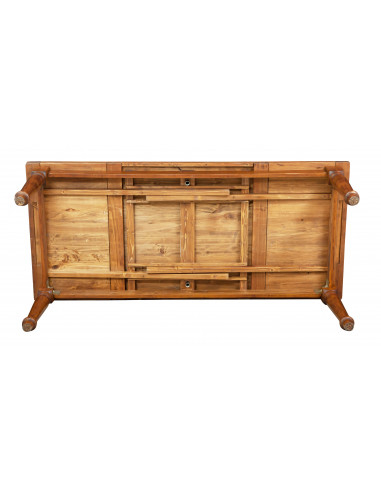 Tavolo Country allungabile in legno massello di tiglio finitura noce 220x100x80 cm. Made in Italy Tavolo Country allungabile in legno massello di tiglio finitura noce 220x100x80 cm. Made in Italy