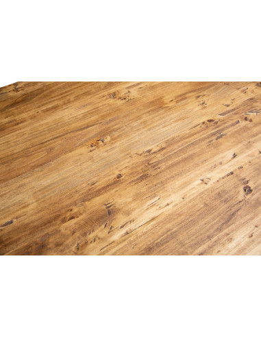 Tavolo allungabile Country in legno massello di tiglio struttura grigio anticato piano finitura naturale 140x80x80 cm. Made in I Tavolo allungabile Country in legno massello di tiglio struttura grigio anticato piano finitura naturale 140x80x80 cm. Made in I