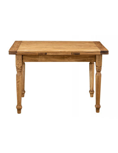 Table à rallonge  en bois massif de tilleul, finition noyer L120xPR80xH80 cm Table à rallonge  en bois massif de tilleul, finition noyer L120xPR80xH80 cm