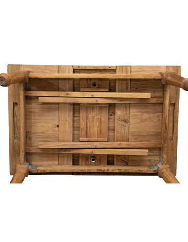 Mesa Country extensível em madeira maciça de tília, acabamento natural 120x80x80 cm. Feito na Itália Mesa Country extensível em madeira maciça de tília, acabamento natural 120x80x80 cm. Feito na Itália