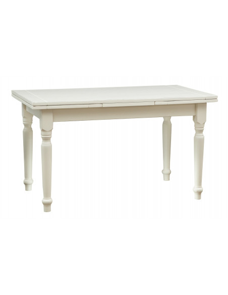 Tavolo allungabile Shabby in legno finitura bianca. By Biscottini