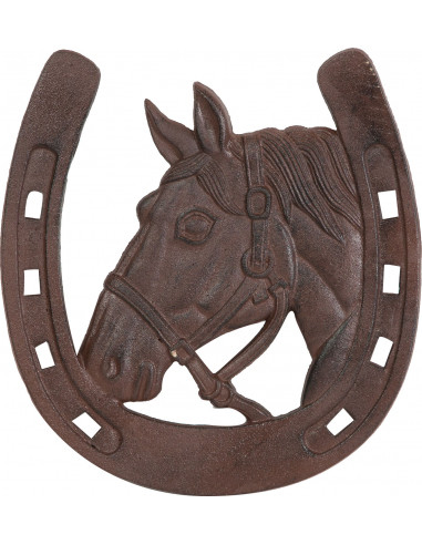 Ferro di cavallo in ghisa L31,5xPR1xH29,5 cm finitura ruggine anticata Ferro di cavallo in ghisa L31,5xPR1xH29,5 cm finitura ruggine anticata