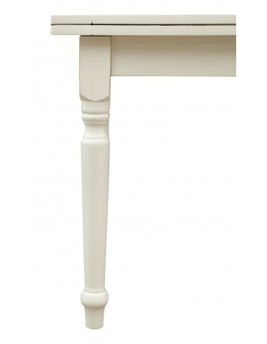 Country style solid lime wood antiqued white finish W180xDP90xH80 cm sized extensible table. Made in Italy Country style solid lime wood antiqued white finish W180xDP90xH80 cm sized extensible table. Made in Italy